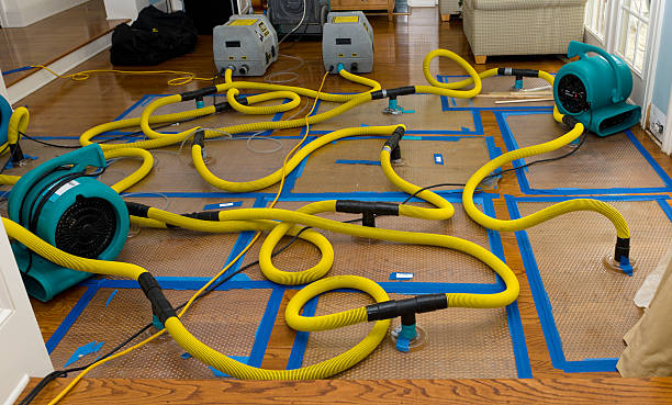 Professional Sewage Cleanup technician working in Kimbolton, OH